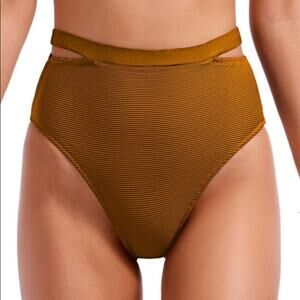 Vitamin A Coco High Waist Ribbed Bikini Bottom